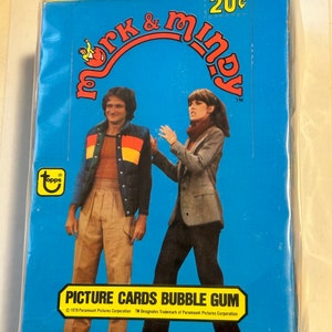 Mork and Mindy rare TV show cards 36 sealed packs box 1978