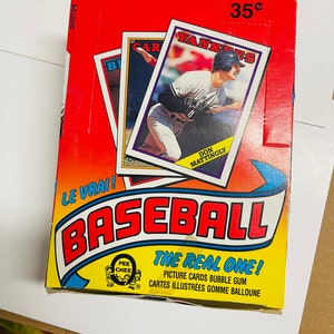 1988 Opc Canadian version rarer 48 packs baseball cards box