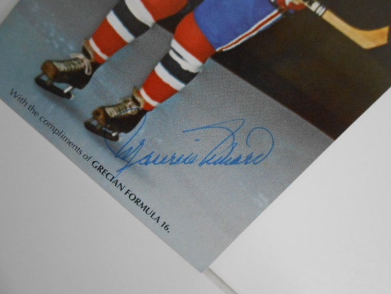 Maurice Richard Rare Signed in Person 4x6 Postcard Sold With COA