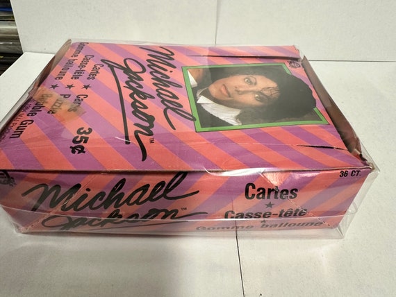 rare michael jackson trading cards MJ Lot of VINTAGE 7 MICHAEL JACKSON Sticker Trading Cards 1980s Never Used Rare