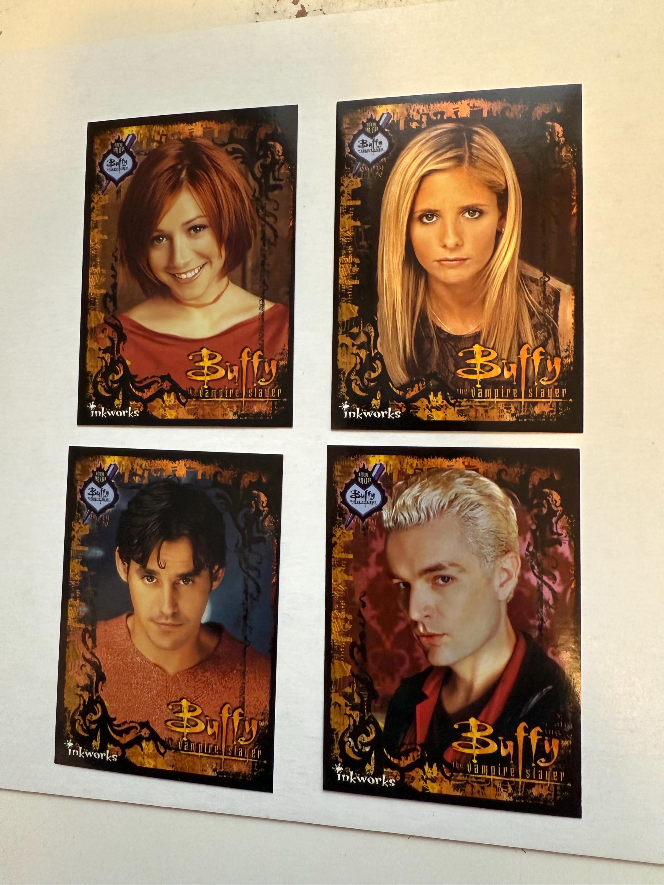 Buffy the Vampire Slayer Rare Four Cards Limited Issued Set 2000