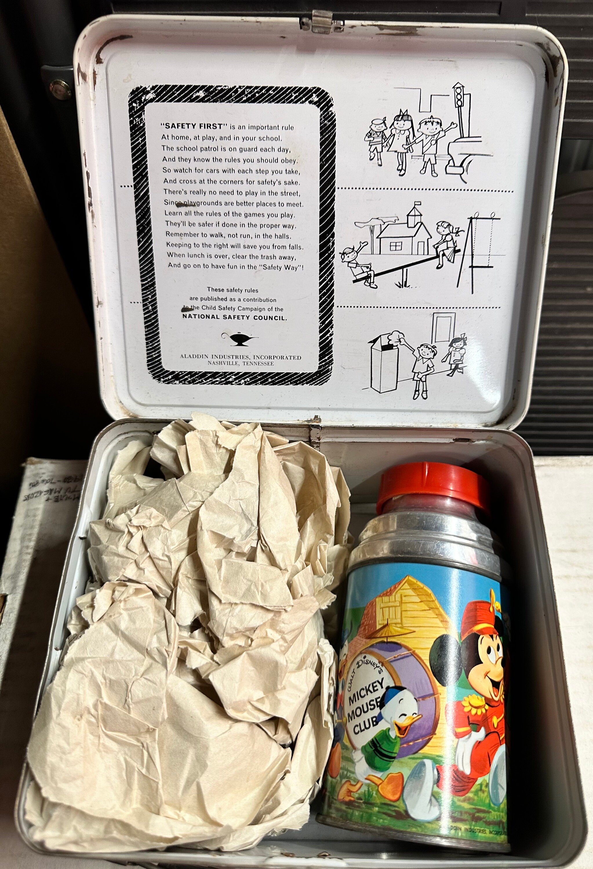 Disney Mickey Mouse Club Rare Metal Lunch Box and Thermos 1950s - Etsy