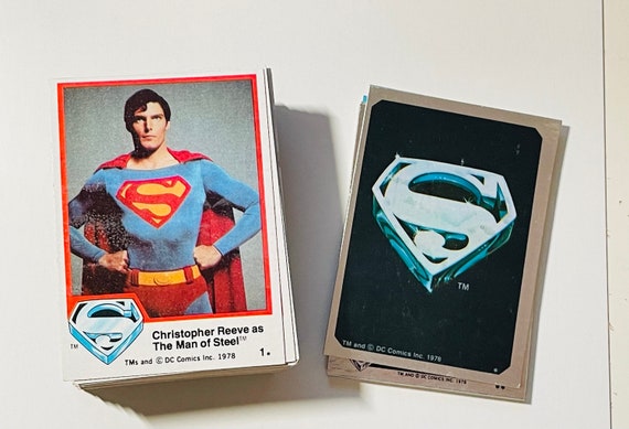 Superman first movie cards and stickers set 1978