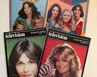 Charlie’s Angels TV show TV guides and magazines  lot deal 1970s