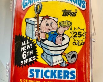 Garbage pail kids series 6 mint stickers set with rapper 1985