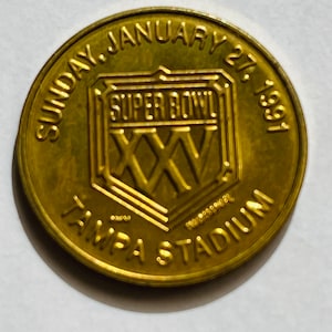Super Bowl rare pièce de football NFL à émission limitée 1991