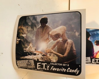 ET movie rare Reese’s chocolate limited issued stickers set 1982