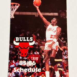 Michael Jordan rare calendrier de basket-ball des Chicago Bulls 1985/86