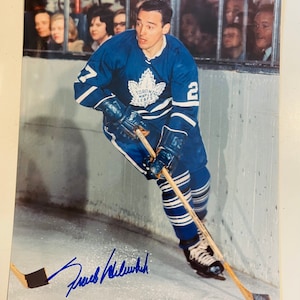 Toronto Maple Leafs hockey Frank Mahovlich autograph in person 8x10 photo with COA