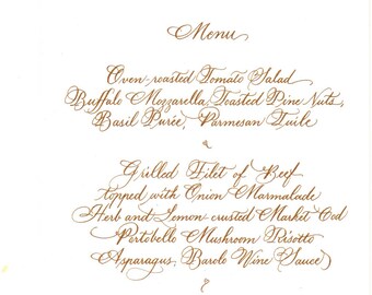 Custom Calligraphy Escort and Place Cards - Etsy