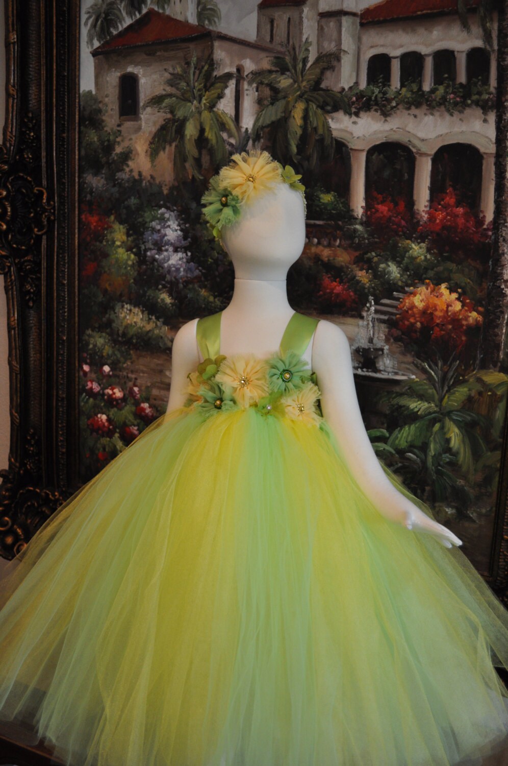 greenish yellow dress
