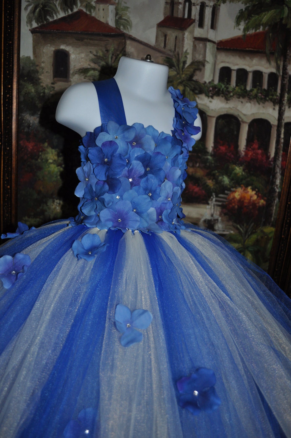 Royal Blue Ivory Dress Infant Flower Girl Dress Royal Blue Etsy