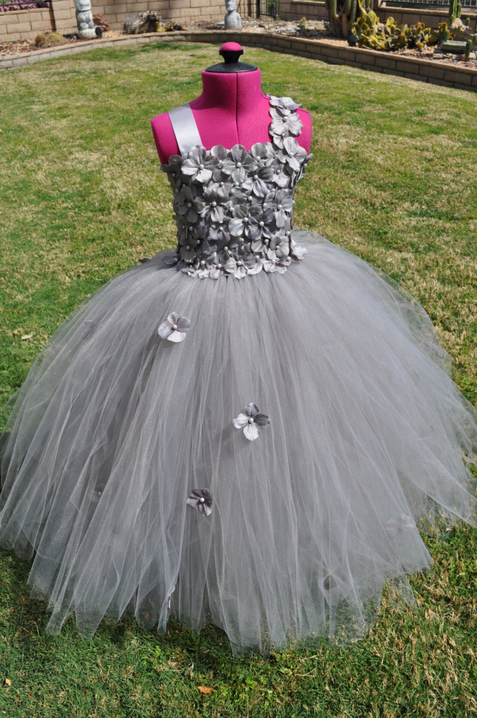 Grey Special Occasion Girls Dress Baby Grey DressToddler Etsy