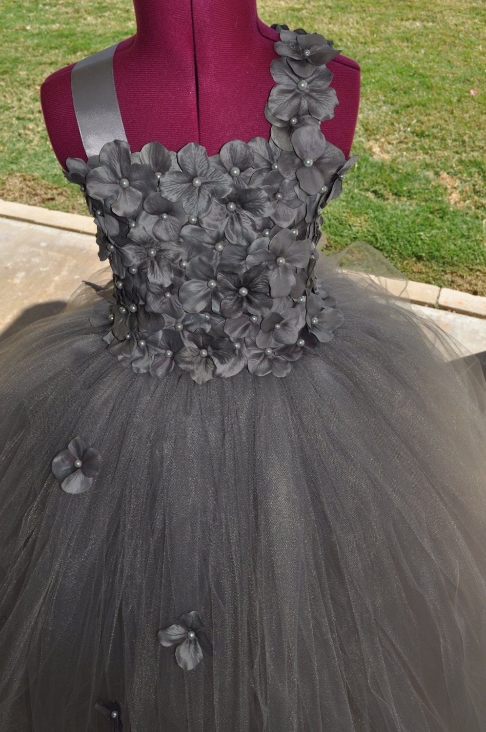 Grey Special Occasion Girls Dress Baby Grey DressToddler Etsy