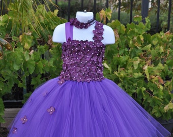 Special Occasion Dress, Tutu Dress, Flower girl Dress, Infant Dress, Wedding Tutu, Girls Dress, Purple Flower girl Dress, Baby Dress