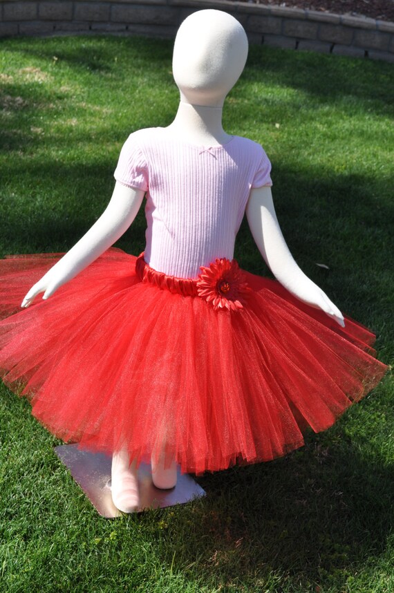 Girls Red Tutu Skirt Infant Tutu Red Skirt Toddler Tutu Skirt