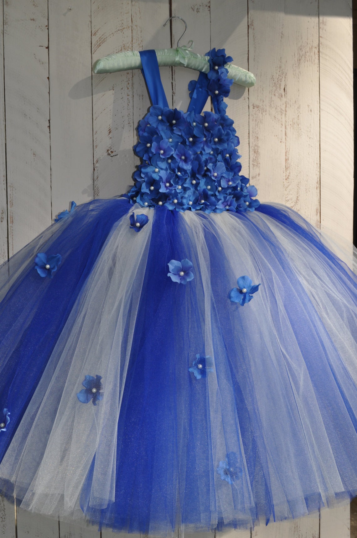 Royal Blue Ivory Dress Infant Flower Girl Dress Royal Blue Etsy