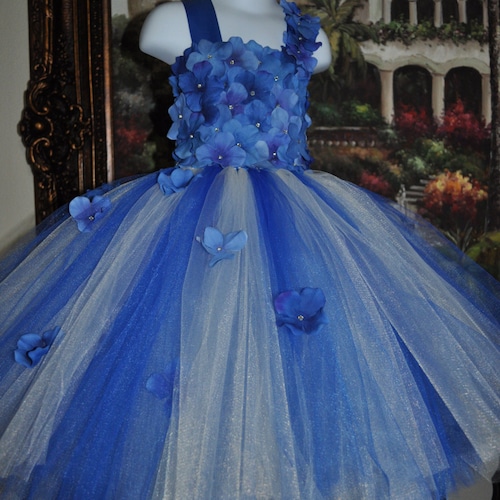 Royal Blue Ivory Dress Infant Flower Girl Dress Royal Blue Etsy