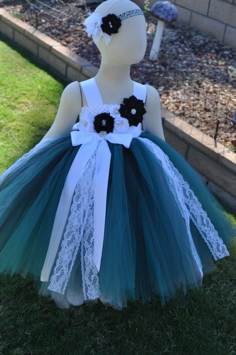 Teal White Lace Flower Girl DressInfant Teal White Lace Etsy
