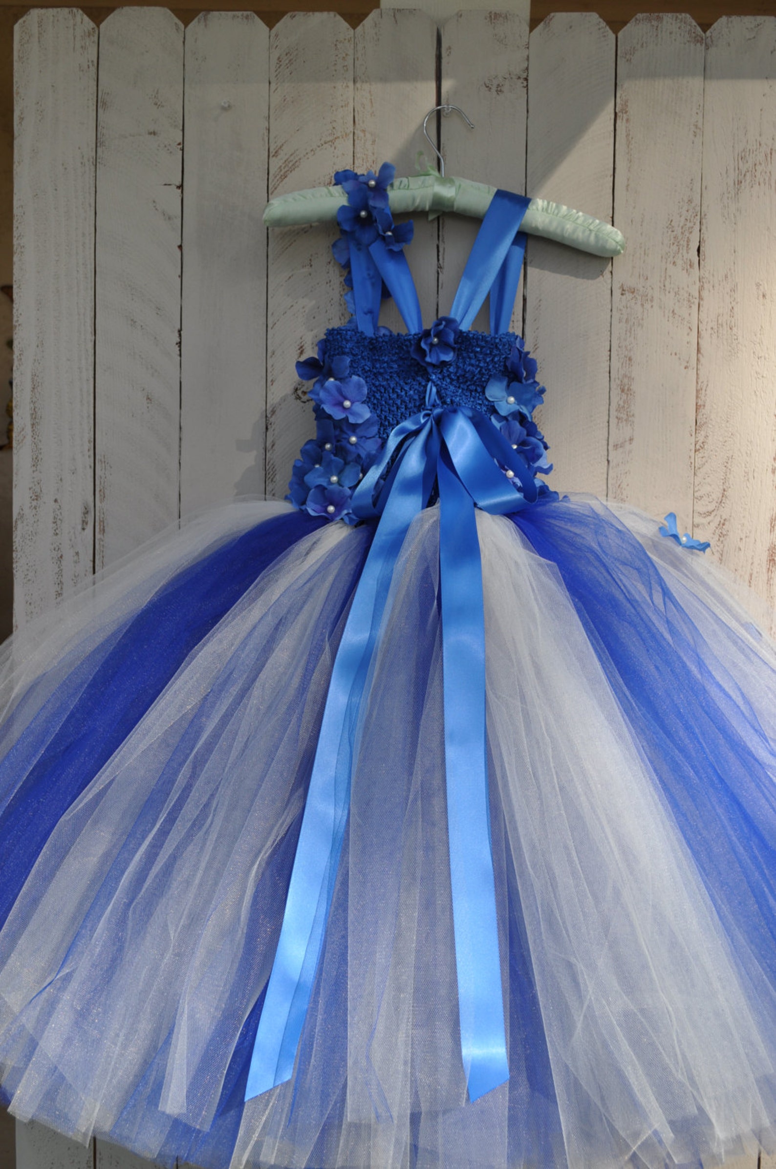 Royal Blue Ivory Dress Infant Flower Girl Dress Royal Blue Etsy