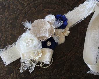 Royal Blue Flower Girl Sash, Bridal Sash Belt,Royal Blue  Maternity Sash Belt, Bridesmaid Sash, Rustic Wedding Sash