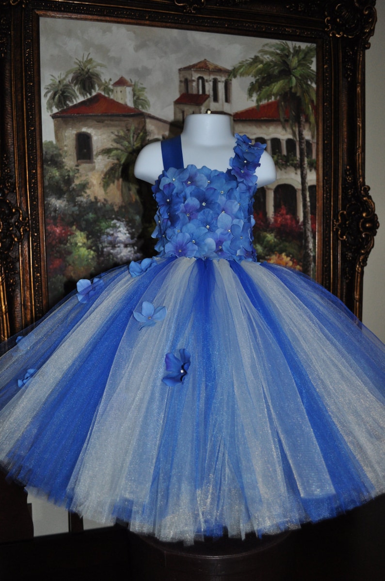Royal Blue Ivory Dress Infant Flower Girl Dress Royal Blue Etsy