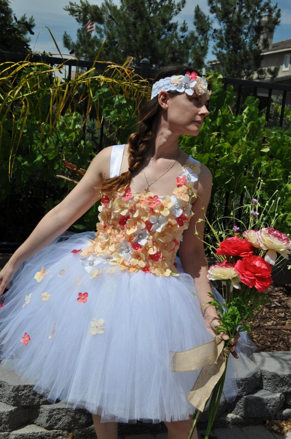 Peach tutu dress for adults cheap