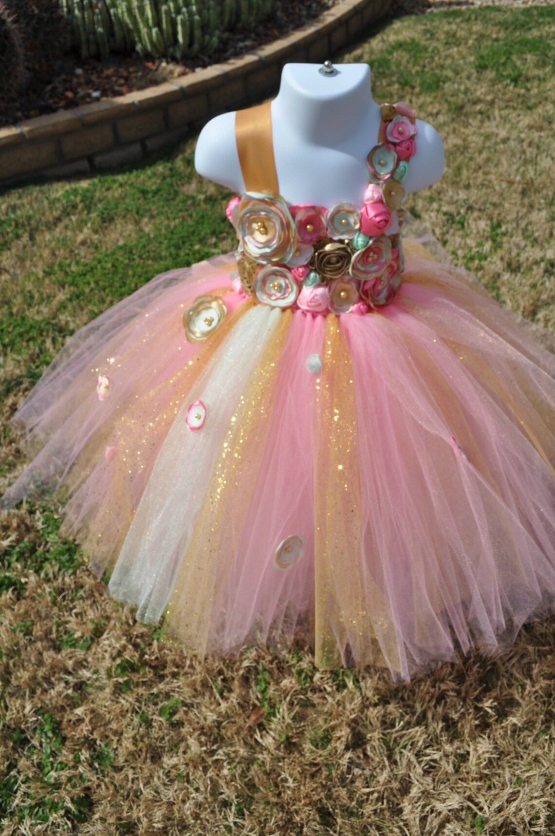 Special Occasion Girls Dress Pink Gold Toddler Dress Pink Etsy