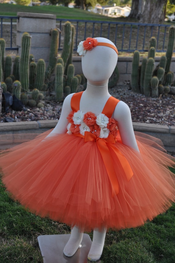 Orange infant store dress