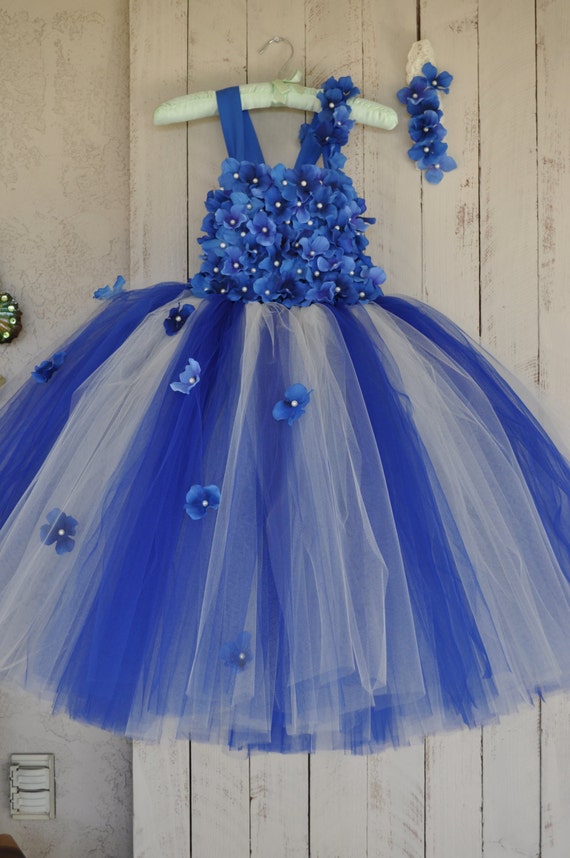 royal blue gown for baby girl