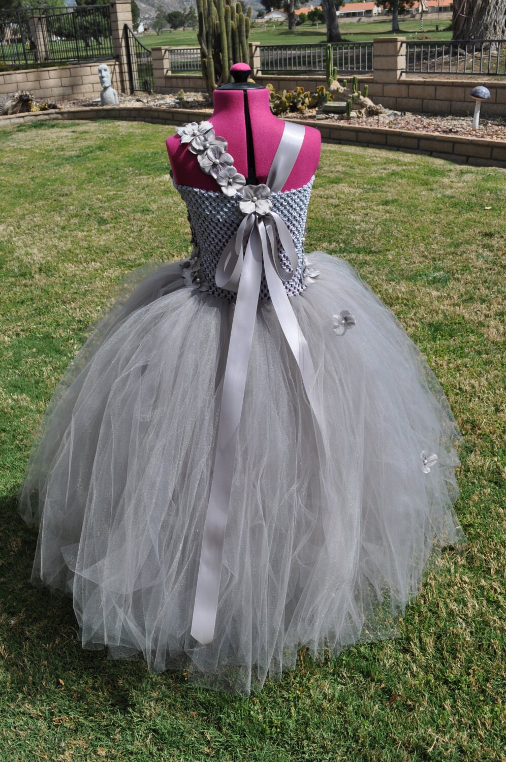 Grey Special Occasion Girls Dress Baby Grey DressToddler Etsy