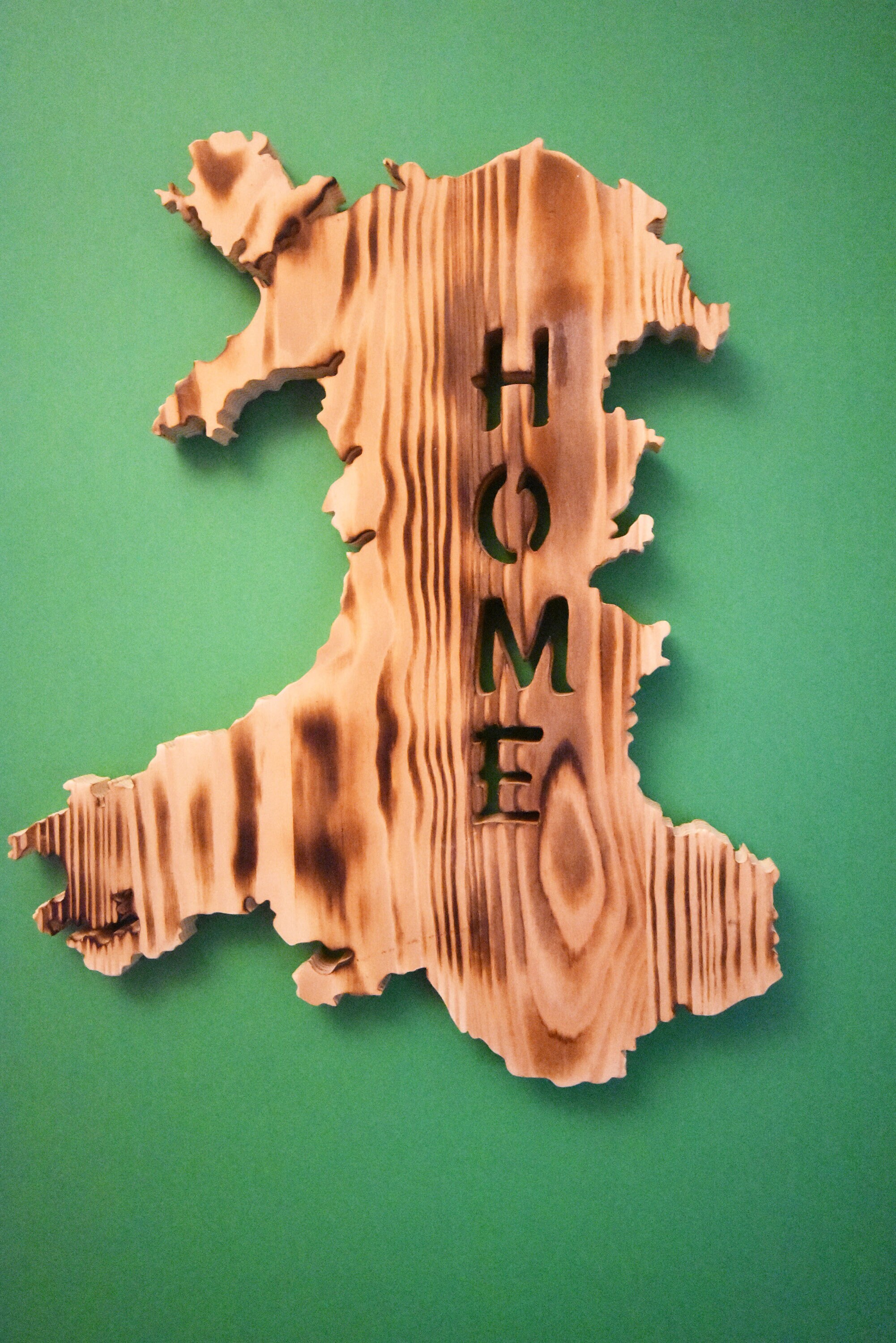 Solid Wood Wall Plaque in the Shape of Wales. Etsy UK