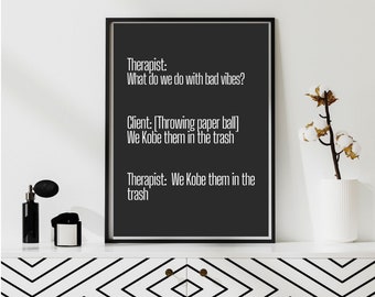 Therapist Meme Poster: Funny Counseling Office Decor (Digital Download)