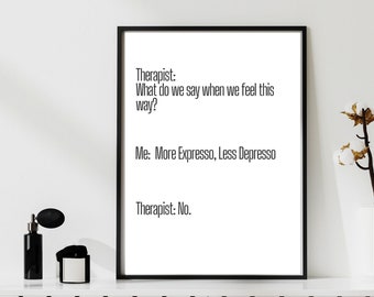 Therapist Meme Poster: Funny Counseling Office Decor (Digital Download)