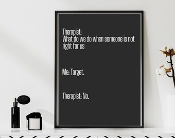 Therapist Meme Poster: Funny Counseling Office Decor (Digital Download)