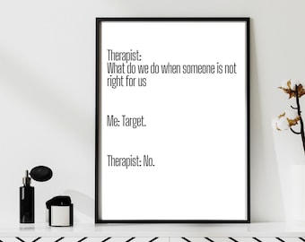 Therapist Meme Poster: Funny Counseling Office Decor (Digital Download)