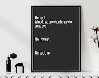 Therapist Meme Poster: Funny Counseling Office Decor (Digital Download)