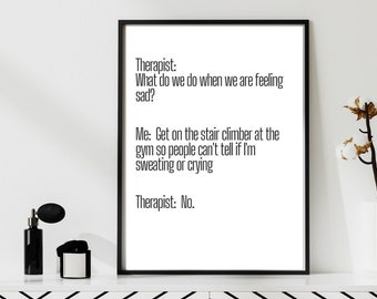 Therapist Meme Poster: Funny Counseling Office Decor (Digital Download)