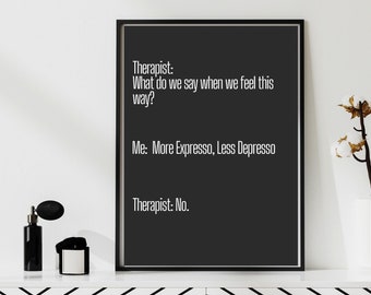 Therapist Meme Poster: Funny Counseling Office Decor (Digital Download)