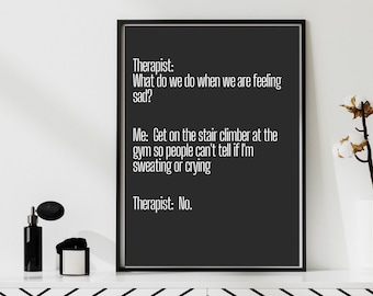 Therapist Meme Poster: Funny Counseling Office Decor (Digital Download)
