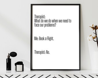 Therapist Meme Poster: Funny Counseling Office Decor (Digital Download)