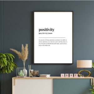 Positivity Definition | Counseling Decor| Therapy Office Decor| Therapy Office Hanging |Word Definition| Digital Print| Wall Decor|Wall Art