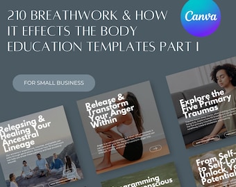 Parte I: 21 Plantillas de Canva para la Educación sobre la Respiración: Carruseles para Redes Sociales y Publicaciones de Instagram (Descarga Digital)