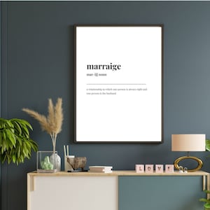 Marriage Definition| Counseling Decor| Therapy Office Decor | Therapy Office Hanging |Word Definition| Digital Print| Wall Decor | Wall Art