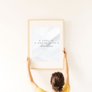 Een doel is een droomposter| Therapie Kantoor Decor| Counseling Office Wall Art| Maatschappelijk werk| Psychologie| Geestelijke gezondheid Digitale Print Gift