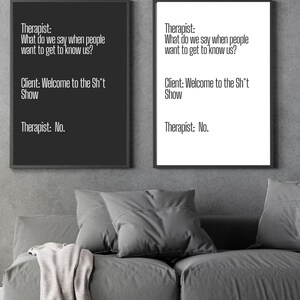 Therapist Meme What Do We Do Sht ShowPosterTherapist Client Humor Funny QuoteCounseling Wall Art Office DecorMental Health Gift image 8