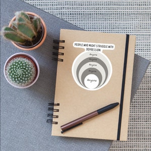 People Who Might Struggle With DepressionTherapy Sticker|Mental Health Sticker|Waterproof Sticker|Laptop Sticker|Water Bottle Sticker|Gift