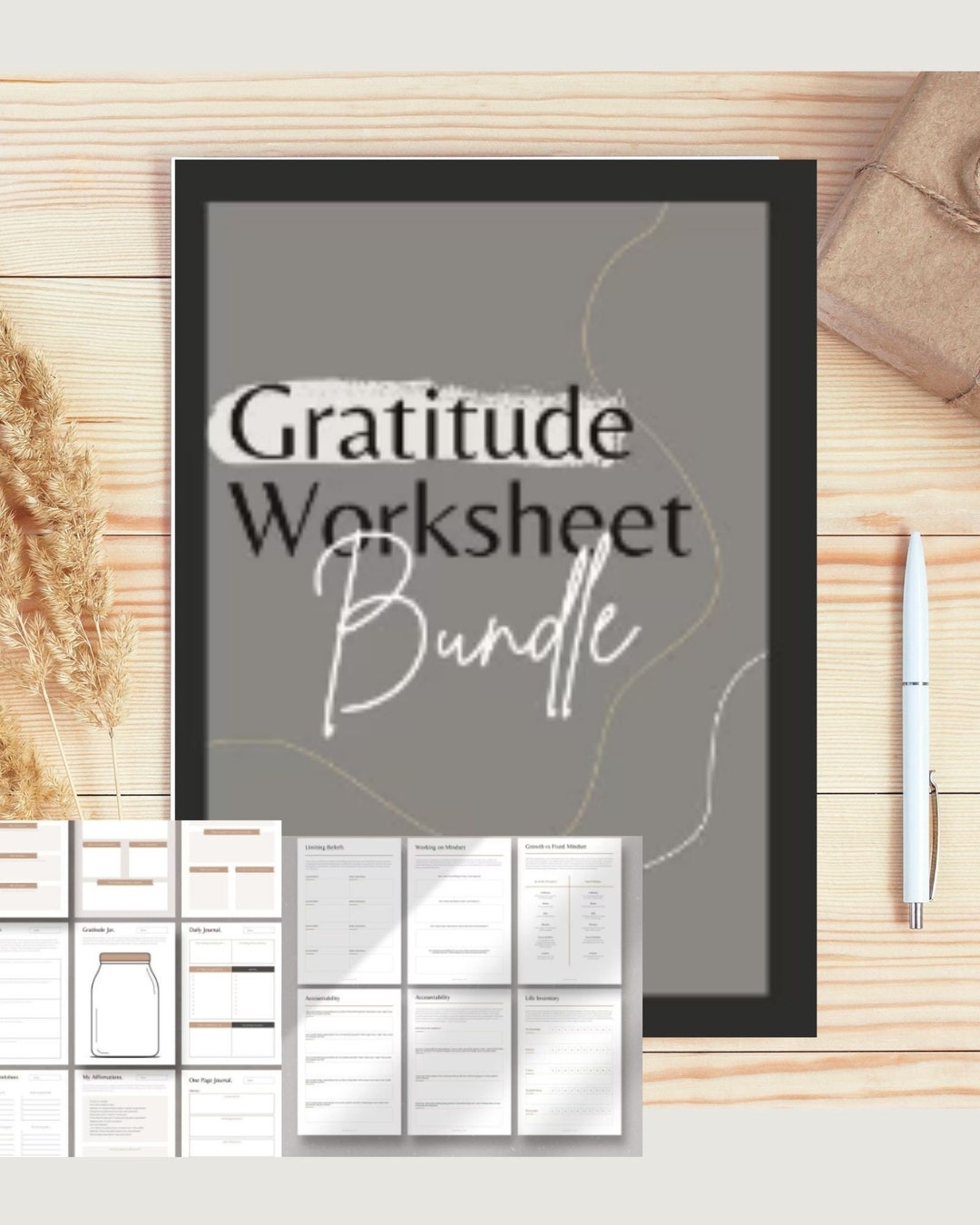 Gratitude & Self-esteem Worksheet Bundle, Therapy Resources (PDF) - Etsy