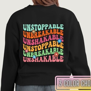 Imparable Unbreakable Crewneck/Conciencia de salud mental/Autocuidado empoderador/Ropa inspiradora de salud mental/Sudadera de salud mental