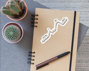 Healing Is Not Linear Therapy Sticker|Mental Health Sticker|Waterproof Sticker|Laptop Sticker|Water Bottle Sticker|Therapy Counseling Gift